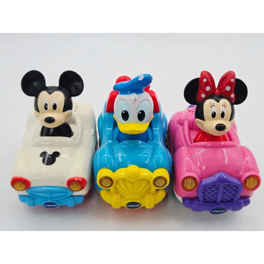 VTech Go! Go! Smart Wheels Disney Mickey Minnie Donald Duck 3 Car Toy Set